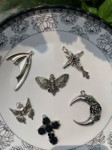 Gothic Charms Set - Moon, Cross & Skull