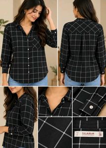 Chic Black &amp; White Checked Shirt