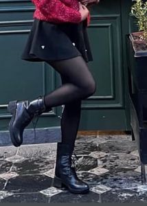 Black Skater Skirt with Pearls