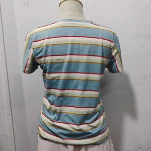 Striped Crew Neck T-Shirt