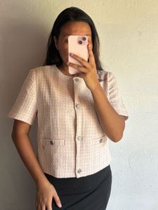 Chic Textured Short Sleeve Top