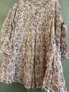 Boho Floral Print Cotton Kurta
