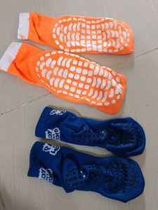 Sky Jump Socks - Orange &amp; Blue