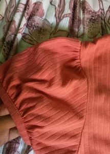 Floral Skirt &amp; Coral Top Set