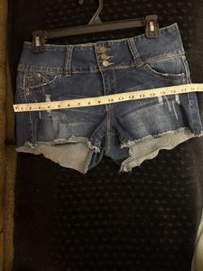 Distressed Denim Shorts