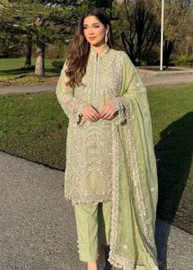 Elegant Mint Green Embroidered Kurta Set