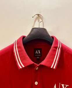 Armani Exchange Red Polo T-Shirt