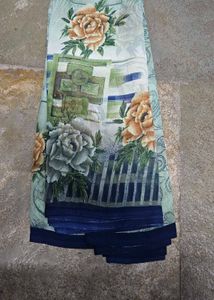 Elegant Floral Print Saree