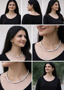 Twisted Pearl & Bead Necklace+ freebies ✅✅