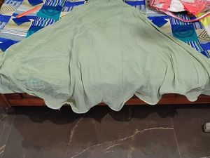 Green Long frock With Dupata