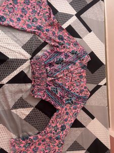 SALE - Boho Floral Print Crop Top &amp; Palazzo Set
