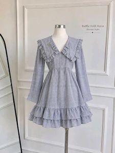 Cute Ruffle Collar Mini Dress