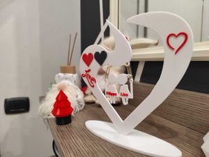 Heart Couple Showpiece 3d Printed