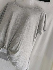 Gray Knot Front T-Shirt