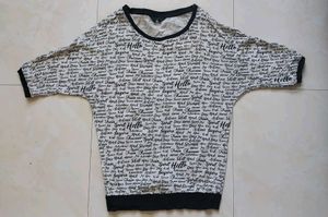 Black and white Boxy T-shirt