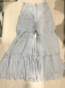 Sparkling Grey heavy  indowestern sharar