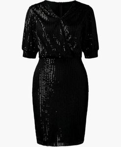 savana one piece black elegant dress