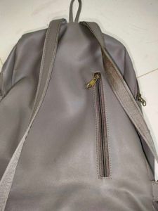 Stylish Grey Chevron Backpack/ bag