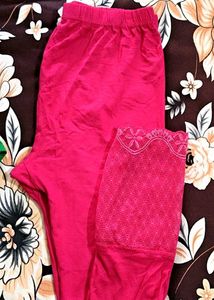 Vibrant Pink Lace Leggings🩷🩷