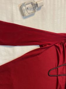 Red Sheer Sleeve Dark Siren Top ⛓︎ Y2K Vamp Core B