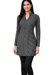 Tailored Floral Mini Length Kurti