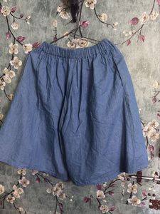 Light Wash Denim Culottes