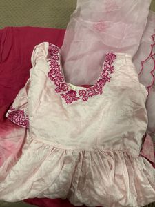 Beautiful Pink Anarkali Kurta Set with Dupatta