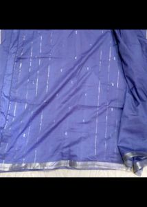 Elegant Lavender Saree with Silver Border
