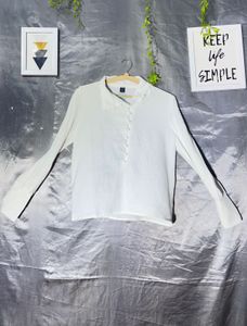 SHEIN Elegant White Button-Down Shirt