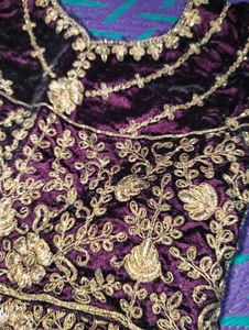 Embroidered zari heavy workVelvet
