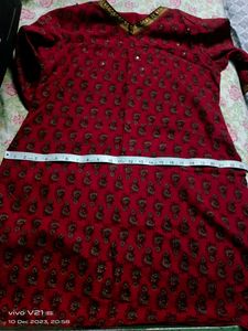Maroon Colour Kurti From Shrishti