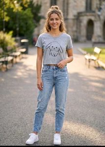 Cute Graphic Crop T-Shirt