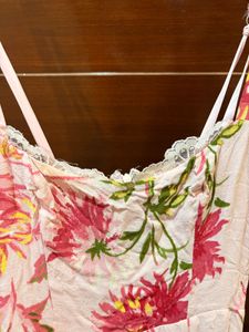 Pink Floral Maxi Dress