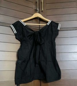 Vero Moda Black Short Sleeve Cotton Top