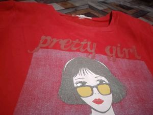 Cute Red "Pretty Girl" Sweatshirt