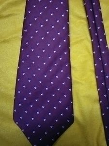 Purple Heart Pattern Tie