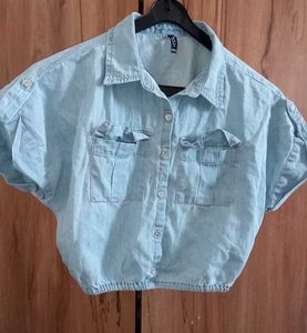 Cute Cropped Denim Top (Size 9-10Y / Fi