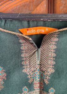 Green Embroidered Kurta Set with Dupatta