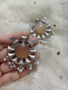 Silver Tone Bird Earrings