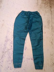 Teal Silk Palazzo Pants