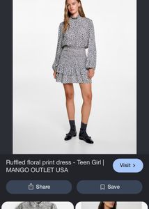 Chic Printed Mini Dress with Puff Sleeves