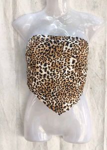 Leopard Print Bandeau Top