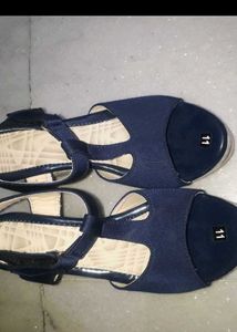 Stylish Navy Wedge Sandals