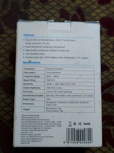 BOYA BY-M1 Auxiliary Lavalier Microphone 20ft
