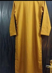 Elegant Mustard Kurta with Embellishments