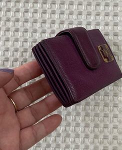 Authentic MCM Purple Leather Wallet + Card holder