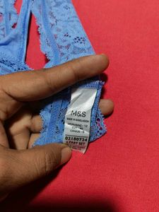 Blue Lace Thong Panty – M