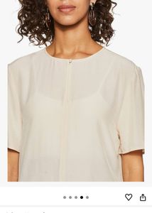 Elegant Cream Short Sleeve Top