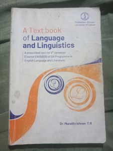 Ba English Language And Linguistics Textbook Calicut University 5th Semester