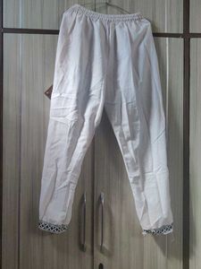 White Cotton Ethnic Pants